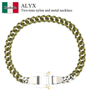 �y���ʌ���E�݌Ɍ���E�����ҏ����I�z �A���N�X / Alyx Two-Tone Nylon And Metal Necklace / AAUJW0149OT01 / AAUJW0149OT01 GRN0004 / AAUJW0149OT01GRN0004 / �l�b�N���X�E�`���[�J�[