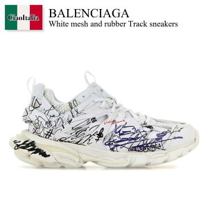 yʌE݌ɌEҏIz oVAK / Balenciaga White Mesh And Rubber Track Sneakers / 542436 WTKAU / 542436 WTKAU 9146 / 542436WTKAU / 542436WTKAU 9146 / 542436WTKAU9146 / Xj[J[