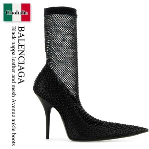yʌE݌ɌEҏIz oVAK / Balenciaga Black Nappa Leather And Mesh Avenue Ankle Boots / 820438 WB7E2 / 820438 WB7E2 1010 / 820438WB7E2 / 820438WB7E2 1010 / 820438WB7E21010 / pvX