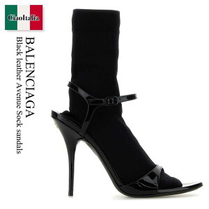 �y���ʌ���E�݌Ɍ���E�����ҏ����I�z �o�����V�A�K / Balenciaga Black Leather Avenue Sock Sandals / 810517 W12H2 / 810517 W12H2 1010 / 810517W12H2 / 810517W12H2 1010 / 810517W12H21010 / �p���v�X