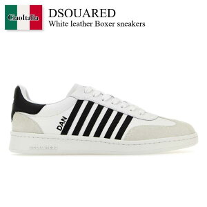 【数量限定・在庫限り・早い者勝ち!】 ディースクエアード / Dsquared White Leather Boxer Sneakers / SNM036401 504118 / SNM036401 504118 M072 / SNM036401504118 / SNM036401504118 M072 / SNM036401504118M072 / スニーカー