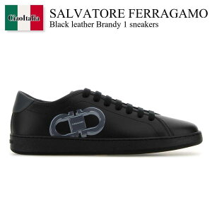 yʌE݌ɌEҏIz tFK / Salvatore Ferragamo Black Leather Brandy 1 Sneakers / 029835 780989M / 029835 780989M NERSTR / 029835780989M / 029835780989M NERSTR / 029835780989MNERSTR / Xj[J[