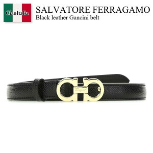 �y���ʌ���E�݌Ɍ���E�����ҏ����I�z �t�F���K�� / Salvatore Ferragamo Black Leather Gancini Belt / 23B224 675180 / 23B224 675180 NERO / 23B224675180 / 23B224675180 NERO / 23B224675180NERO / �x���g