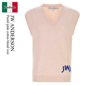 yʌE݌ɌEҏIz WFC_u A_[\ / Jw Anderson Pastel Pink Cotton Blend Vest / KW1349YN0398 / KW1349YN0398 301 / KW1349YN0398301 / xXgEW