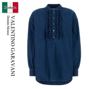 �y���ʌ���E�݌Ɍ���E�����ҏ����I�z �o�����`�m / Valentino Garavani Denim Blouse / 6B3DB02Z94B / 6B3DB02Z94B 558 / 6B3DB02Z94B558 / �u���E�X�E�V���c