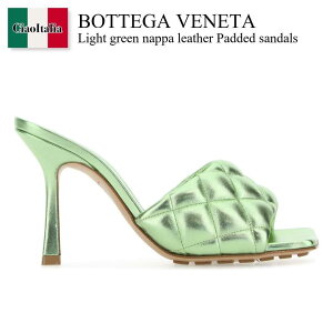 �y���ʌ���E�݌Ɍ���E�����ҏ����I�z �{�b�e�K�E���F�l�^ / Bottega Veneta Light Green Nappa Leather Padded Sandals / 592015 V27M0 / 592015 V27M0 3505 / 592015V27M0 / 592015V27M0 3505 / 592015V27M03505 / �T���_���E�~���[��