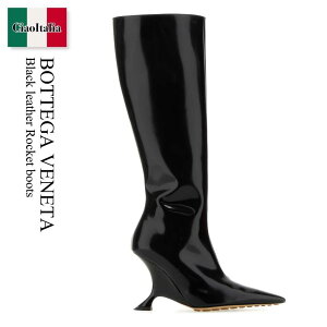 �y���ʌ���E�݌Ɍ���E�����ҏ����I�z �{�b�e�K�E���F�l�^ / Bottega Veneta Black Leather Rocket Boots / 763830 V28R0 / 763830 V28R0 1000 / 763830V28R0 / 763830V28R0 1000 / 763830V28R01000 / �����O�u�[�c