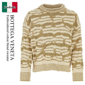 yʌE݌ɌEҏIz {beKEFl^ / Bottega Veneta Embroidered Cotton Blend Sweater / 786037 V3WG0 / 786037 V3WG0 4901 / 786037V3WG0 / 786037V3WG0 4901 / 786037V3WG04901 / jbgEZ[^[