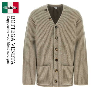 �y���ʌ���E�݌Ɍ���E�����ҏ����I�z �{�b�e�K�E���F�l�^ / Bottega Veneta Cappuccino Wool Blend Cardigan / 791688 V4AQ0 / 791688 V4AQ0 9700 / 791688V4AQ0 / 791688V4AQ0 9700 / 791688V4AQ09700 / �J�[�f�B�K��