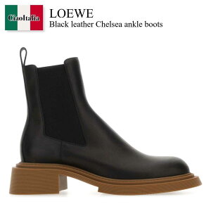 yʌE݌ɌEҏIz Gx / Loewe Black Leather Chelsea Ankle Boots / M816S05X21 / M816S05X21 BLACK / M816S05X21BLACK / u[c