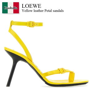 yʌE݌ɌEҏIz Gx / Loewe Yellow Leather Petal Sandals / L814465X58 / L814465X58 ACACIAYELLOW / L814465X58ACACIAYELLOW / T_E~[