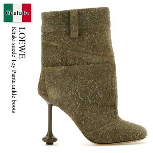 yʌE݌ɌEҏIz Gx / Loewe Khaki Suede Toy Panta Ankle Boots / LLST286X07 / LLST286X07 KHAKIGREEN / LLST286X07KHAKIGREEN / V[gu[cEu[eB