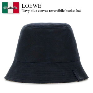 �y���ʌ���E�݌Ɍ���E�����ҏ����I�z ���G�x / Loewe Navy Blue Canvas Reversibile Bucket Hat / K820HB1XA8 / K820HB1XA8 DEEPNAVY / K820HB1XA8DEEPNAVY / �n�b�g