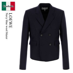 �y���ʌ���E�݌Ɍ���E�����ҏ����I�z ���G�x / Loewe Navy Blue Wool Blazer / HSM1Y03W14 / HSM1Y03W14 NAVYMELANGE / HSM1Y03W14NAVYMELANGE / �W���P�b�g���̑�