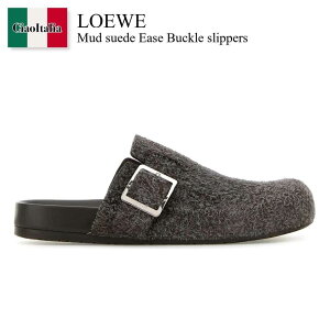 �y���ʌ���E�݌Ɍ���E�����ҏ����I�z ���G�x / Loewe Mud Suede Ease Buckle Slippers / M816V29X12 / M816V29X12 DARKBROWN / M816V29X12DARKBROWN / �T���_��