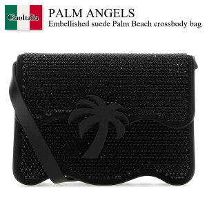 �y���ʌ���E�݌Ɍ���E�����ҏ����I�z �p�[���G���W�F���X / ���΂� / �J�o�� / Palm Angels Embellished Suede Palm Beach Crossbody Bag / PWNQ008S23LEA005 / PWNQ008S23LEA005 1072 / PWNQ008S23LEA0051072 / �V�����_�[�o�b�O