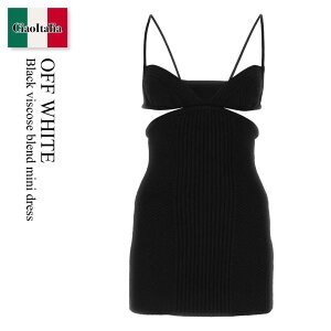 �y���ʌ���E�݌Ɍ���E�����ҏ����I�z �I�t�z���C�g / Off White Black Viscose Blend Mini Dress / OWHI080S23KNI001 / OWHI080S23KNI001 1000 / OWHI080S23KNI0011000 / �����s�[�X
