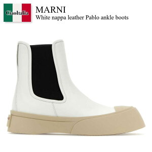 �y���ʌ���E�݌Ɍ���E�����ҏ����I�z �}���j / Marni White Nappa Leather Pablo Ankle Boots / TCZW000502P2722 / TCZW000502P2722 00W01 / TCZW000502P272200W01 / �V���[�g�u�[�c�E�u�[�e�B