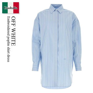 �y���ʌ���E�݌Ɍ���E�����ҏ����I�z �I�t�z���C�g / Off White Embroidered Poplin Shirt Dress / OWGE008F23FAB001 / OWGE008F23FAB001 4001 / OWGE008F23FAB0014001 / �u���E�X�E�V���c