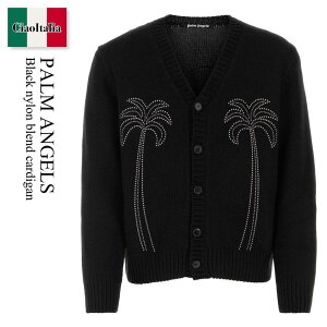 yʌE݌ɌEҏIz p[GWFX / Palm Angels Black Nylon Blend Cardigan / PMHB023R24KNI001 / PMHB023R24KNI001 1072 / PMHB023R24KNI0011072 / J[fBK