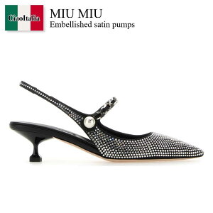 yʌE݌ɌEҏIz ~E~E / Miu Miu Embellished Satin Pumps / 5I055E F0002 / 5I055E F0452AWL F0002 / 5I055EF0452AWL / 5I055EF0452AWL F0002 / 5I055EF0452AWLF0002 / pvX