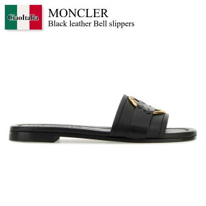 �y���ʌ���E�݌Ɍ���E�����ҏ����I�z �����N���[�� / Moncler Black Leather Bell Slippers / 4C0016 999 / 4C0016 0M4097 999 / 4C00160M4097 / 4C00160M4097 999 / 4C00160M4097999 / �T���_���E�~���[��