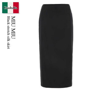 �y���ʌ���E�݌Ɍ���E�����ҏ����I�z �~���E�~���E / Miu Miu Black Stretch Silk Skirt / MG2247 F0002 / MG2247 SOOO15AQ F0002 / MG2247SOOO15AQ / MG2247SOOO15AQ F0002 / MG2247SOOO15AQF0002 / �X�J�[�g
