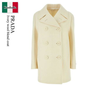 �y���ʌ���E�݌Ɍ���E�����ҏ����I�z �v���_ / Prada Ivory Wool Blend Coat / P656QE F0304 / P656QE S23213EV F0304 / P656QES23213EV / P656QES23213EV F0304 / P656QES23213EVF0304 / �R�[�g