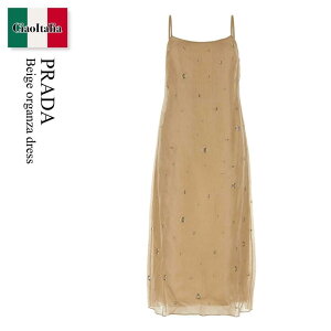 yʌE݌ɌEҏIz v_ / Prada Beige Organza Dress / P3L85R F0065 / P3L85R SOOO14I7 F0065 / P3L85RSOOO14I7 / P3L85RSOOO14I7 F0065 / P3L85RSOOO14I7F0065 / s[X