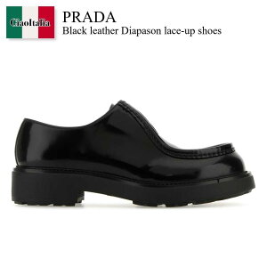 yʌE݌ɌEҏIz v_ / Prada Black Leather Diapason Lace-Up Shoes / 2EG419 F0002 / 2EG419 FG000055 F0002 / 2EG419FG000055 / 2EG419FG000055 F0002 / 2EG419FG000055F0002 / hXV[YEvCErWl