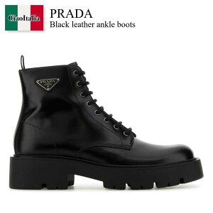 yʌE݌ɌEҏIz v_ / Prada Black Leather Ankle Boots / 2TG242 F0002 / 2TG242 FG000B4L F0002 / 2TG242FG000B4L / 2TG242FG000B4L F0002 / 2TG242FG000B4LF0002 / u[c