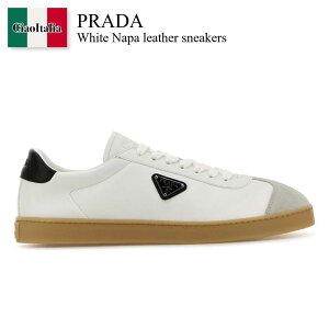 yʌE݌ɌEҏIz v_ / Prada White Napa Leather Sneakers / 2EE394 F0964 / 2EE394 FG000Y5T F0964 / 2EE394FG000Y5T / 2EE394FG000Y5T F0964 / 2EE394FG000Y5TF0964 / Xj[J[