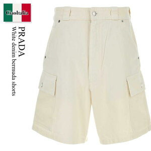 �y���ʌ���E�݌Ɍ���E�����ҏ����I�z �v���_ / Prada White Denim Bermuda Shorts / GEP404 F01CD / GEP404 SOOO14LW F01CD / GEP404SOOO14LW / GEP404SOOO14LW F01CD / GEP404SOOO14LWF01CD / �n�[�t�E�V���[�g�p���c