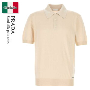 �y���ʌ���E�݌Ɍ���E�����ҏ����I�z �v���_ / Prada Sand Silk Polo Shirt / UMB925 F0018 / UMB925 SOOO16AI F0018 / UMB925SOOO16AI / UMB925SOOO16AI F0018 / UMB925SOOO16AIF0018 / �|���V���c