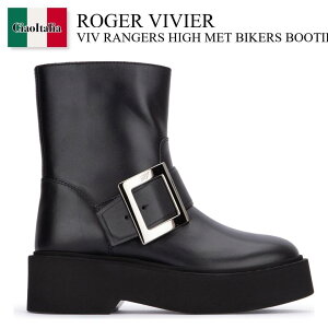 �y���ʌ���E�݌Ɍ���E�����ҏ����I�z ���W�F�E���B���B�G / Roger Vivier Viv Rangers High Met Bikers Bootie / RVW74038980TTQ / RVW74038980TTQ B999 / RVW74038980TTQB999 / �V���[�g�u�[�c�E�u�[�e�B
