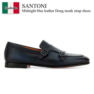 yʌE݌ɌEҏIz Tg[j / Santoni Midnight Blue Leather Dong Monk Strap Shoes / MCNC18003SA4BSLF / MCNC18003SA4BSLF U60 / MCNC18003SA4BSLFU60 / hXV[YEvCErWlXV[Y
