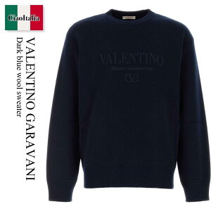 �y���ʌ���E�݌Ɍ���E�����ҏ����I�z �o�����`�m / Valentino Garavani Dark Blue Wool Sweater / 5V3KC30AACF / 5V3KC30AACF 598 / 5V3KC30AACF598 / �j�b�g�E�Z�[�^�[