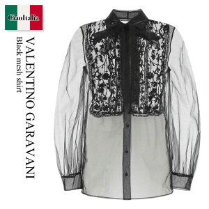 yʌE݌ɌEҏIz o`m / Valentino Garavani Black Mesh Shirt / 1B0AB4311ED / 1B0AB4311ED 0NO / 1B0AB4311ED0NO / uEXEVc