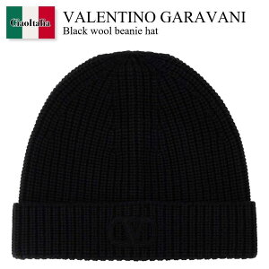 �y���ʌ���E�݌Ɍ���E�����ҏ����I�z �o�����`�m / Valentino Garavani Black Wool Beanie Hat / 5Y2HB01LIND / 5Y2HB01LIND 0NO / 5Y2HB01LIND0NO / �j�b�g�L���b�v�E�r�[�j�[