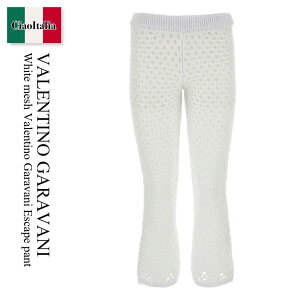 �y���ʌ���E�݌Ɍ���E�����ҏ����I�z �o�����`�m / Valentino Garavani White Mesh Valentino Garavani Escape Pant / 5B3KF01T8TE / 5B3KF01T8TE 0BO / 5B3KF01T8TE0BO / �V���[�g�p���c