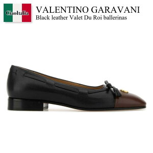 �y���ʌ���E�݌Ɍ���E�����ҏ����I�z �o�����`�m / Valentino Garavani Black Leather Valet Du Roi Ballerinas / 6Y0S0L03VMH / 6Y0S0L03VMH BXV / 6Y0S0L03VMHBXV / �h���X�V���[�Y�E�v�C�E�r�W�l�X�V���[�Y