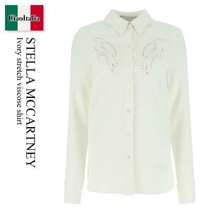 yʌE݌ɌEҏIz XeE}bJ[gj[ / Stella Mccartney Ivory Stretch Viscose Shirt / 620027 3AU354 / 620027 3AU354 9200 / 6200273AU354 / 6200273AU354 9200 / 6200273AU3549200 / uEXEVc