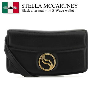 yʌE݌ɌEҏIz XeE}bJ[gj[ / Stella Mccartney Black Alter Mat Mini S-Wave Wallet / 7B0036 WP0110 / 7B0036 WP0110 1000 / 7B0036WP0110 / 7B0036WP0110 1000 / 7B0036WP01101000 / z