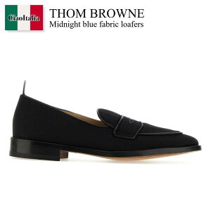 yʌE݌ɌEҏIz g uE / Thom Browne Midnight Blue Fabric Loafers / MFL087AF0311 / MFL087AF0311 001 / MFL087AF0311001 / hXV[YEvCErWlXV[Y
