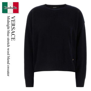 �y���ʌ���E�݌Ɍ���E�����ҏ����I�z ���F���T�[�`�F / Versace Midnight Blue Stretch Wool Blend Sweater / 10172 531A11287 / 10172 531A11287 1UL40 / 10172531A11287 / 10172531A11287 1UL40 / 10172531A112871UL40 / �j�b�g�E�Z�[�^