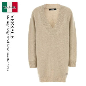 �y���ʌ���E�݌Ɍ���E�����ҏ����I�z ���F���T�[�`�F / Versace Melange Beige Wool Blend Sweater Dress / 10178 201A11287 / 10178 201A11287 2KQ20 / 10178201A11287 / 10178201A11287 2KQ20 / 10178201A112872KQ20 / �����s�[�X