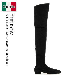 【数量限定・在庫限り・早い者勝ち!】 ザ・ロウ / The Row Black Suede Awar 25 Over-The-Knee Boots / F1530 SH01 / F1530 SH01 BLK / F1530SH01 / F1530SH01 BLK / F1530SH01BLK / ロングブーツ