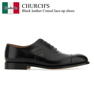 �y���ʌ���E�݌Ɍ���E�����ҏ����I�z �`���[�` / Church'S Black Leather Consul Lace-Up Shoes / EEB3539XV / EEB3539XV F0AAB / EEB3539XVF0AAB / �h���X�V���[�Y�E�v�C�E�r�W�l�X�V���[�Y
