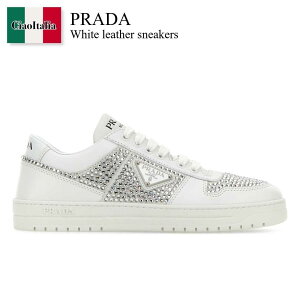 yʌE݌ɌEҏIz v_ / Prada White Leather Sneakers / 1E348N F0009 / 1E348N F0302AWL F0009 / 1E348NF0302AWL / 1E348NF0302AWL F0009 / 1E348NF0302AWLF0009 / Xj[J[