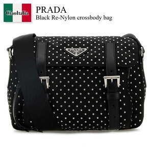 yʌE݌ɌEҏIz v_ / ΂ / Jo / Prada Black Re-Nylon Crossbody Bag / 1BD382 F0002 / 1BD382 2HGV F0002 / 1BD3822HGV / 1BD3822HGV F0002 / 1BD3822HGVF0002 / V_[obOE|VFbg